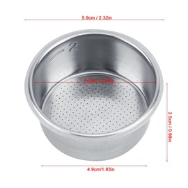 Chazcool Filtro de Café de Cesta No Presurizado, 51mm Filtro de Poroso Reutilizable de Café, Filtro de Cesta Acero Inoxidable para Breville