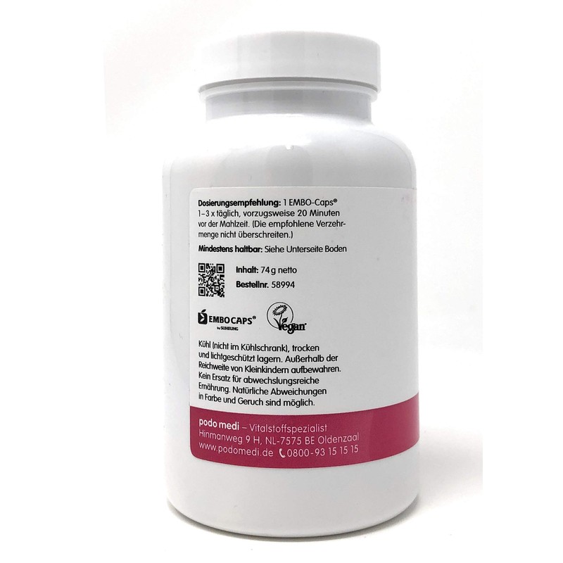 woscha Quercetin Plus 120 Embo Caps (51 g) (Vegan)