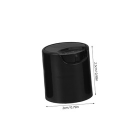 Gatuida 20pcs Black Disc Lotion Bottle Caps Replacement Lids for Cosmetic Bottles Leakproof Elegant Design Fit for Skincare Travel Use