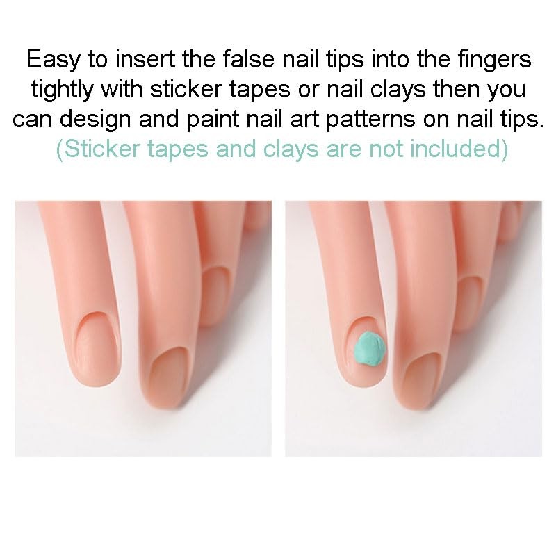 zalati Practice Hand for Acrylic Nails, Mannequin Hand Mold for