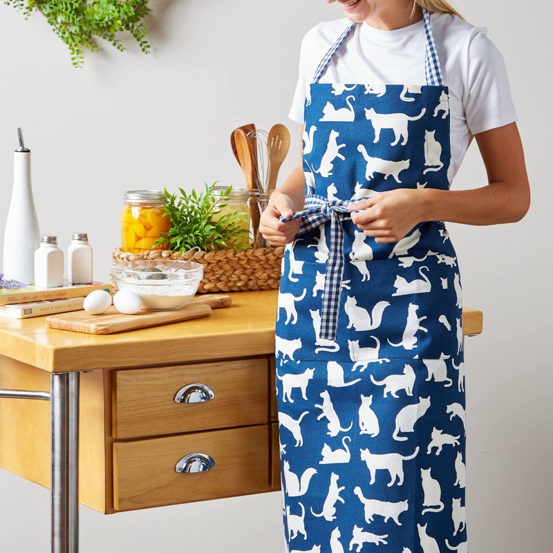 DII Everyday Pets Kitchen Collection Chef Apron, Large Pockets &
