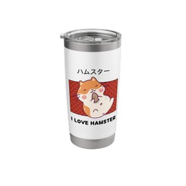 I Love Hamster Cute Kawaii Hamster Eats Sunflower Seeds Stainless Steel Insulated Tumbler
