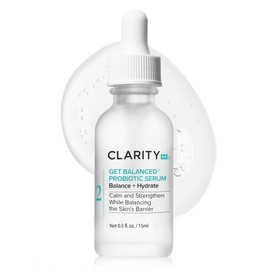 ClarityRx Get Balanced Probiotic Hydrating Face Serum, Natural Plant-Based Skin-Balancing Treatment with Hyaluronic Acid & Antioxidants for Normal & Aging Skin (0.5 fl oz)