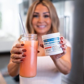 MSM + QUERCETIN - Respiratory Defense & Recovery Powder with Vitamins C, D, B6 and Zinc Plus Herbs for Powerful Respiratory & Immune Support. Delicious Fruity Flavor. No Artificial Sugars, Colors or Flavors