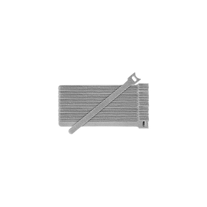 Fix&Easy Velcro Cable Ties 12.5 x 200 mm Silver Grey