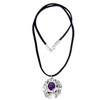 NOVICA Artisan Handmade Amethyst Pendant Necklace Artisan Crafted Frog Sterling