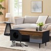 45'' Black Coffee Table Cat Living Room Tables with Storage