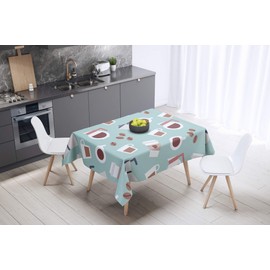 Le Jardin du Lin Kitchen Decoration, Tablecloth, 140 cm x 140 cm, Designed and Manufactured in Turkey