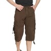 AOYOG Men's Cargo Shorts 3/4 Cotton Relaxed Fit Below Knee