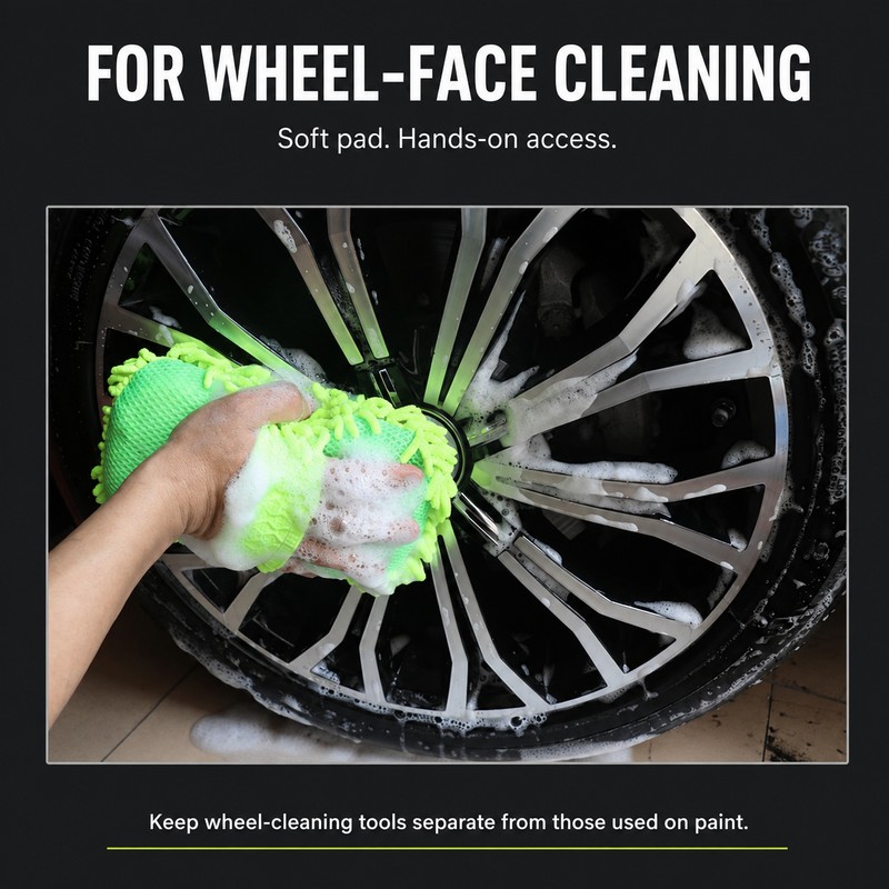 Microfiber Car Washer Sponge with Hand Strap, Chenille Wash Pad