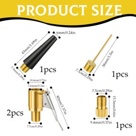 AONAYO Multifunctional Valve Adapter Set, Air Pump Adapter, Compatible with Bosch Easypump, Bicycle Valve Adapter, for Car Tyres, Bicycles and Balls, Air Pump Adapter Set