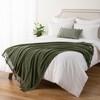 BATTILO HOME Olive Green Throw Blanket for Couch Bed Sofa,