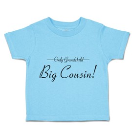 Toddler T-Shirt Cousins Only Grandchild Big Cousin A Pregnancy Announcement Cotton Grandchild Boy & Girl Clothes Baby No More Baby Funny Tee Aqua Blue Design Only 3T