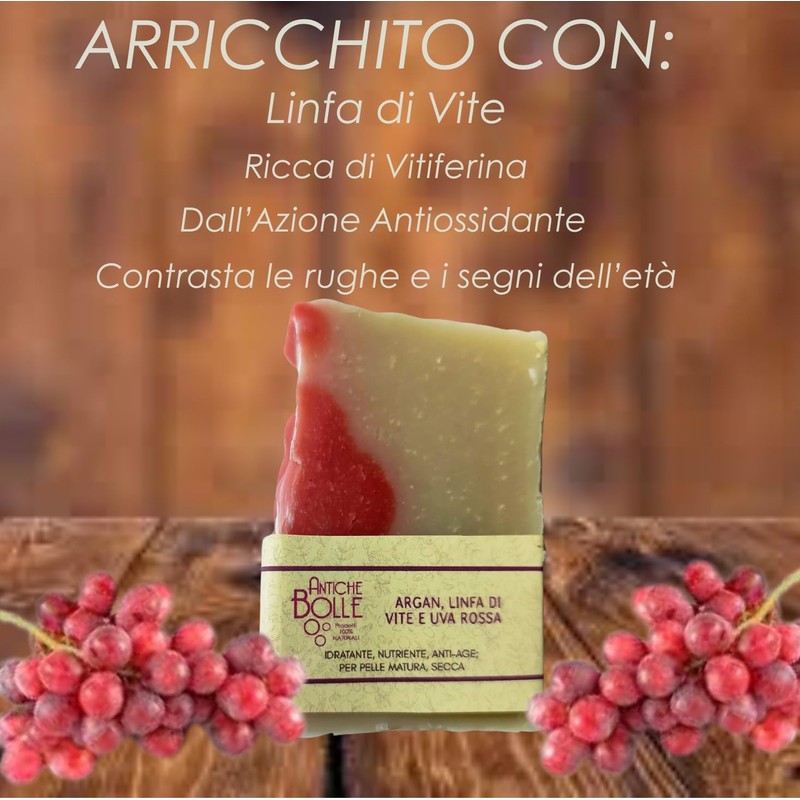 Antiche Bolle - Natural solid soap with olive oil, argan