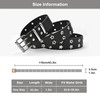 Grommet PU Leather Belts Y2K Punk Waist Belts Double Grommet