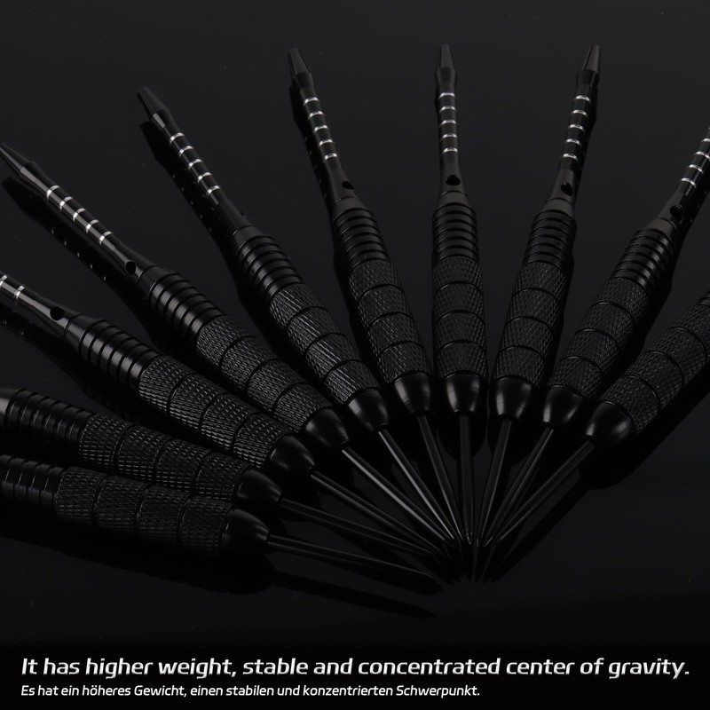 CyeeLife 12 Pack Steel Tip Darts, Professional Metal Dart Set