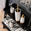 Sealskin Glossy Toilet Brush and Holder, Polyresin, Gold, 9.5 x