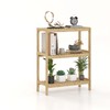 Kinquat Bamboo Shelf, 3-Tier Freestanding Storage Shelf Unit Rack, Multipurpose
