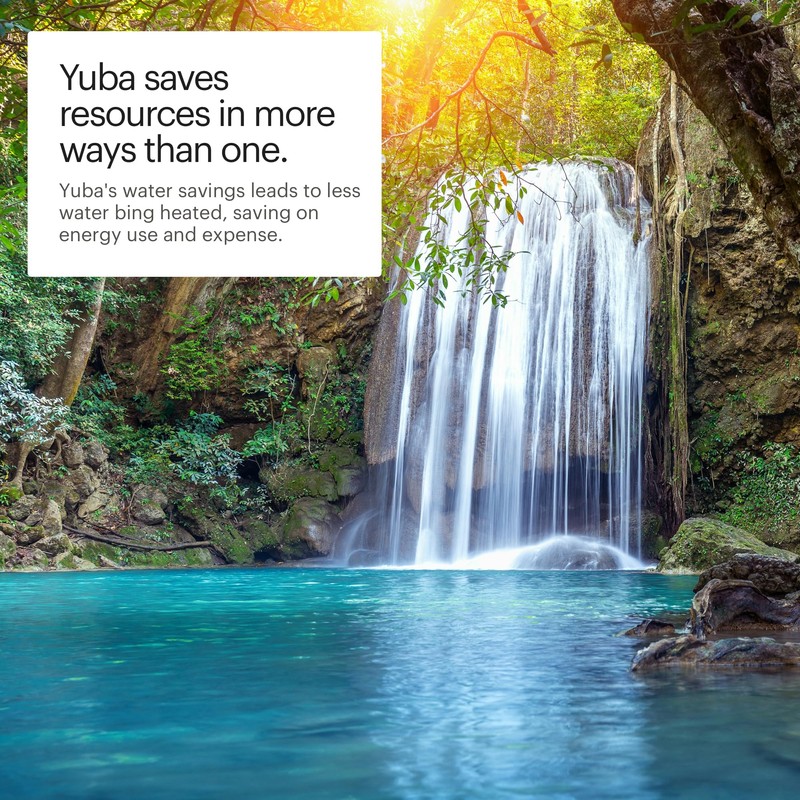 Brondell Nebia Yuba Fixed Shower Head, 5- Setting, Precision Nozzle,