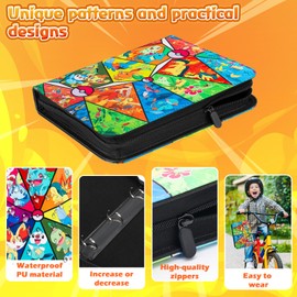 Trading Card Binder 4 Pocket 50 Pages 400 Cards Capacity,Card Binder for Kids,Portable Waterproof PU Card Binder Folder,Collectible Card Album This is the perfect for boys and girls (YSJ400)