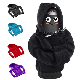 DCKENGO Gear Shift Hoodie, Gear Shift Cover, Universal Car Shift Knob Hoodie, Mini Hoodie for Car Shifter, Automotive Interior Cute Gadgets, Christmas Car Accessories and Decorations (Black)