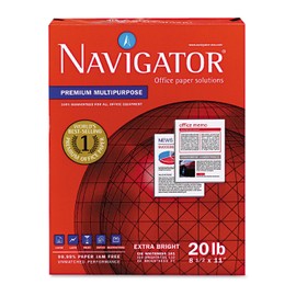 Navigator NMP1120 Premium Multipurpose Paper 97 Brightness 20lb 8-1/2x11 White 5000/Carton