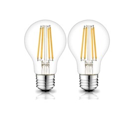12 Volt Edison Bulb E26 12V LED Bulb Warm White 2700K 60W Equivalent, 12V 24V 36V Low Voltage Vintage Bulbs A19 12Volt LED Filament Bulbs for RV, 2 Pack