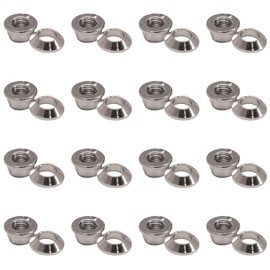 (16 Pack) Tusk Universal Chrome Flange/Tapered Locking Lug Nut 10mm x 1.25mm Thread Pitch w/14mm Head for Can-Am Maverick Max 1000 X ds 2015-2016