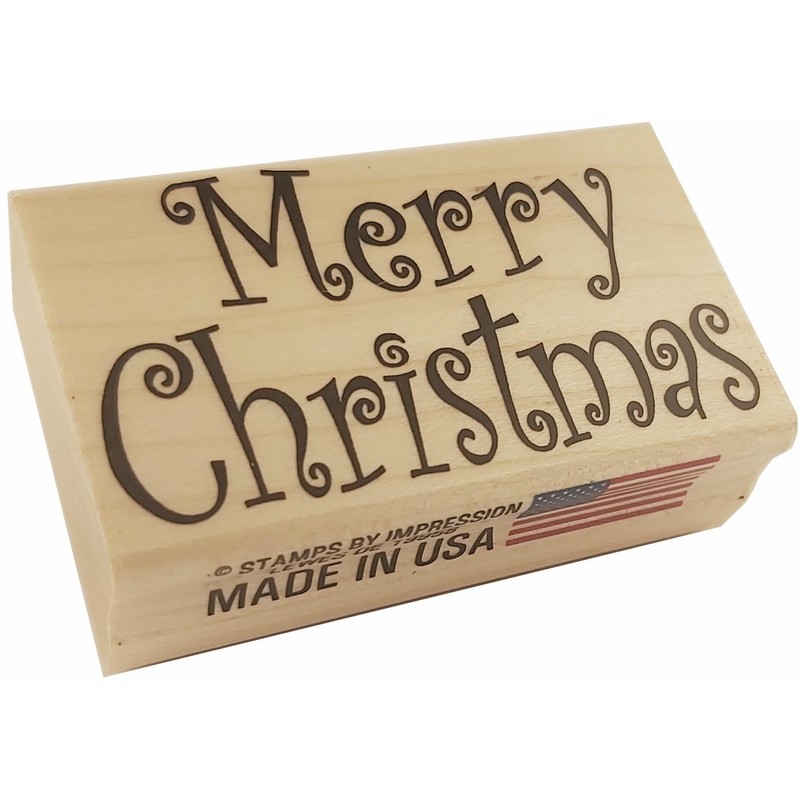 Stamps by Impression Merry Christmas Rubber Stamp ST 0704