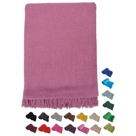 Kakaos Deluxe Solid Color Yoga Blankets with Matching Tassels (Lavender)