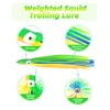 BLUEWING Weighted Trolling Squid Skirts Fishing Saltwater with Lead Head