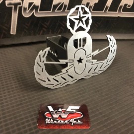 WinterFab Master EOD Badge Hitch Cover - 1/8" Steel - Military Tow Plug Reveiver Insert