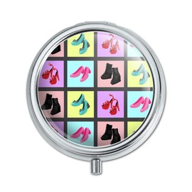 Cute Shoes Pattern Heels Boots Wedges Maryjanes Set Pill Case Trinket Gift Box