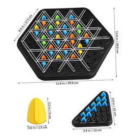 SUPVOX 1 Set Triangle Chain Chess Game Portable Intellectual Strategy Board Game for Players Enhances Cognitive Skills and Logical Reasoning for Family and Travel