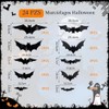 KIROGILY Halloween Decoracion, 24 murcielagos con luz 3D para Decoracion