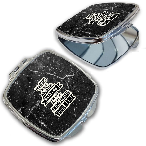 Bleu Reign Compact Personalized Pocket Mirror Custom Name BFF You