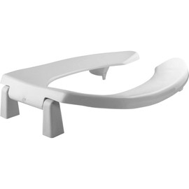 BEMIS 2L2155T 000 Medic-Aid 2" Lift Raised Open Front Plastic Toilet Seat, ELONGATED, Long Lasting Solid Plastic, White