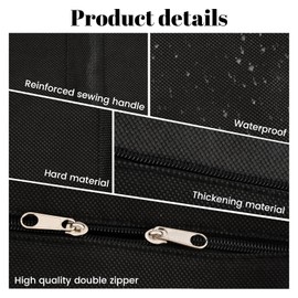 Nivofu 2PCS 105L Large Storage Bags Waterproof Heavy Duty 600D Oxford Moving Bags, Organizer Bags Ideal For Bedding, Duvets, Pillows, Laundry,Clothes or Moving home(75x50x27 CM） (Black)