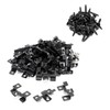 XPOtool Set of 50 Stainless Steel Clips 6 mm, Black,
