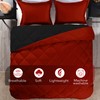 downluxe Queen Comforter Set - Red and Black Queen Comforter