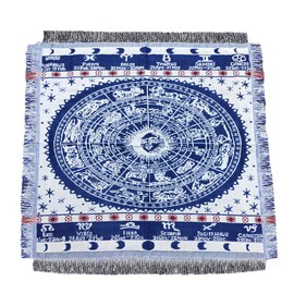Fermoor Tarot Cross Tapestry Horoscope Constellation Rug Magic Tapestry 90x90cm