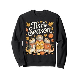 Tis The Season Bearded Dragon Fall Autumn Pumpkin Beardie Sweatshirt
