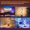 Adebime Modern Table Lamp, 7 Colors 10 Light Modes Spiral
