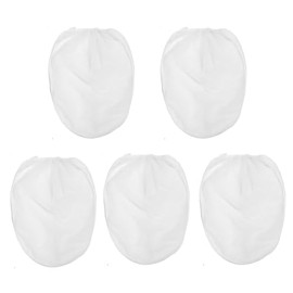 5Pcs 5 Gallon Paint Strainer Bags White Regular Fine Mesh Filters Bag Bucket Elastic Top Paint Strainer Bags for Hydroponics Painting Gardening (5)