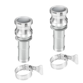 GUXGUY 1-1/2"（2pcs）Cam and Groove Hose Fitting (Type E), Coupler x 1-1/2" Multi Serrated Hose 1-1/2" Cam Lock Fitting External Serrated Hose Adapter Hose Shank Cam Lock Fitting Cam lock coupler DN40.