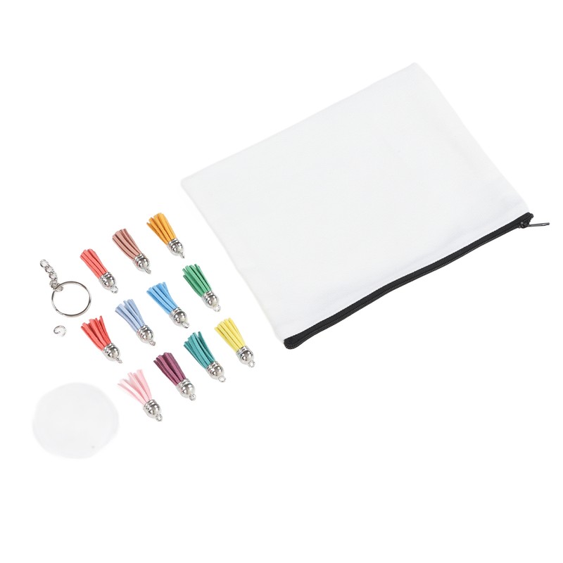 Sublimation Cosmetic Bag Blanks Set DIY Thermal Transfer Blank Cosmetic
