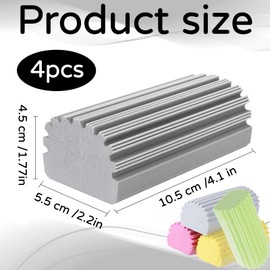 Pack of 4 Cleaning Sponge, Damp Duster, Dust Sponge, Cleaning Sponge, Kitchen Sponge, Suitable for Cleaning Glass, Worktops, Blinds, Car Leather, Sofas and Other Surfaces
