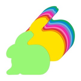 Hygloss Bunny Shape Paper Cut-Outs for Arts & Crafts-Many Creative Uses-Easter Activities-Assorted Vibrant Colors-5 Inches-100 Pcs, 100 Count
