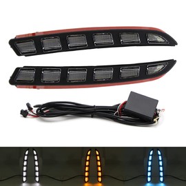 Dreamseek 3 Color LED DRL Driving Fog Lamp for Hyundai Tucson NX4 2022 2023 Front Daytime Running Light with Dynamic Sequential Turn Signal