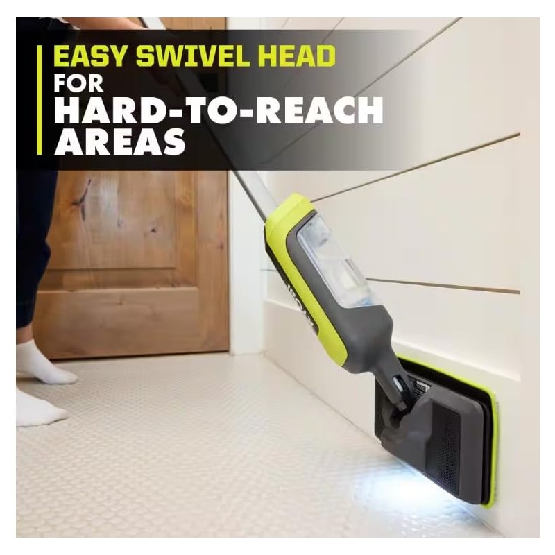 RYOBI USB Lithium Cordless Agitating Spray Mop Kit with 2.0